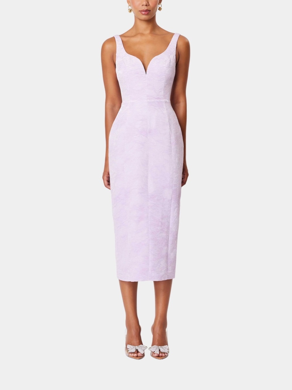 NWT Elliatt Purple Lilac Dasher Midi Dress Formal Sleeveless Large